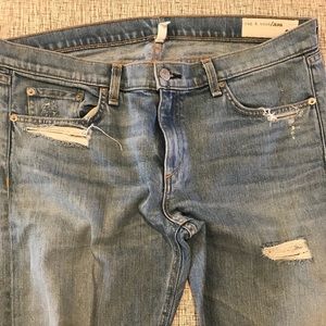 SOLD - Rag and Bone boyfriend distressed denim